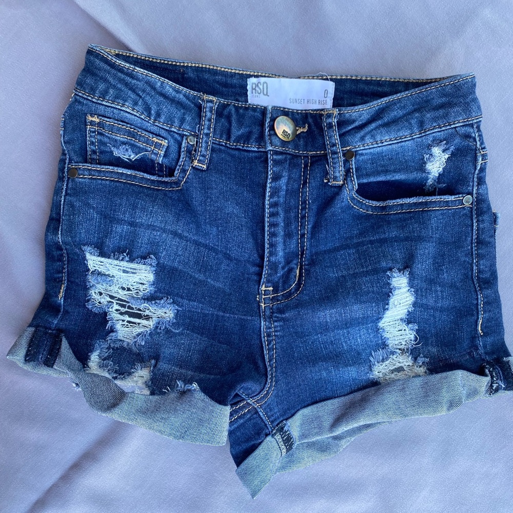 Hollister Jean Shorts, Sunset High-Rise, 0